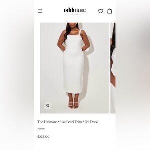 The Ultimate Muse Pearl Trim Midi Dress